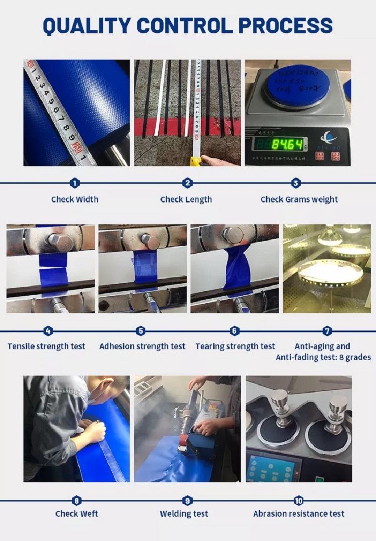 PVC tarpaulin for loading test bag