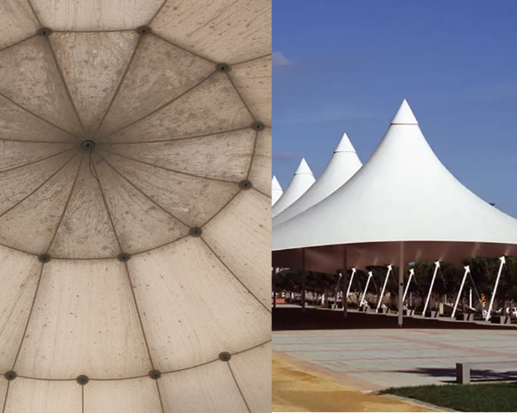 PVC tensile structure membrane, PVDF Lacquered Fabric, PVC Car Parking Shade Fabric